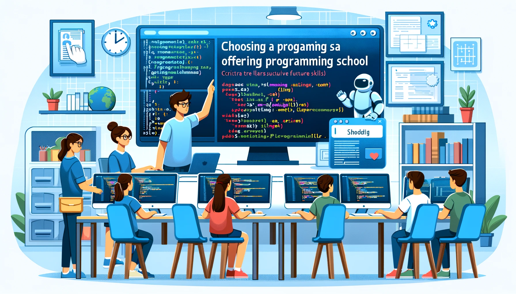 プログラミングを学ぶ学生たち