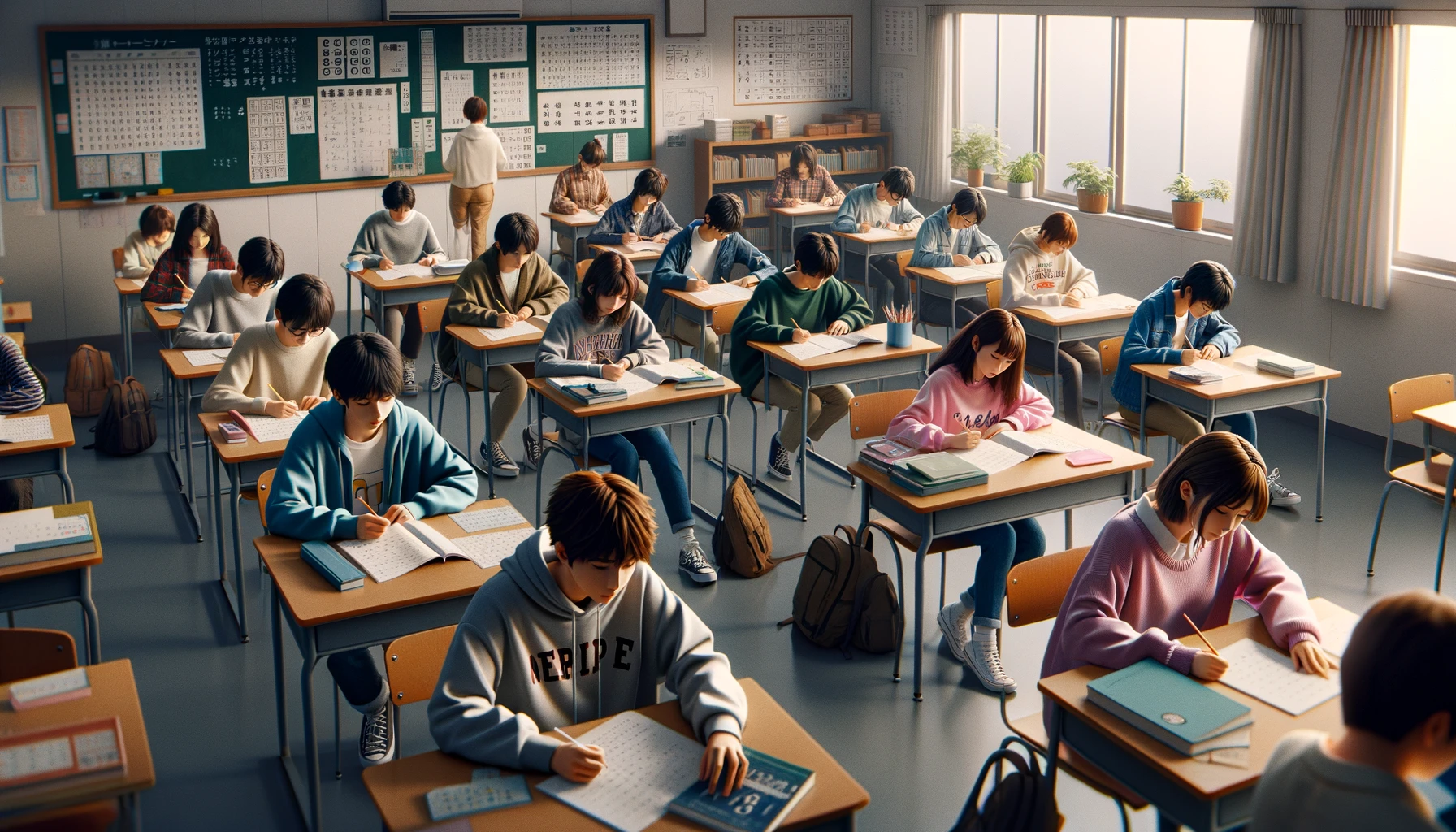 大手塾で勉強する子供たち