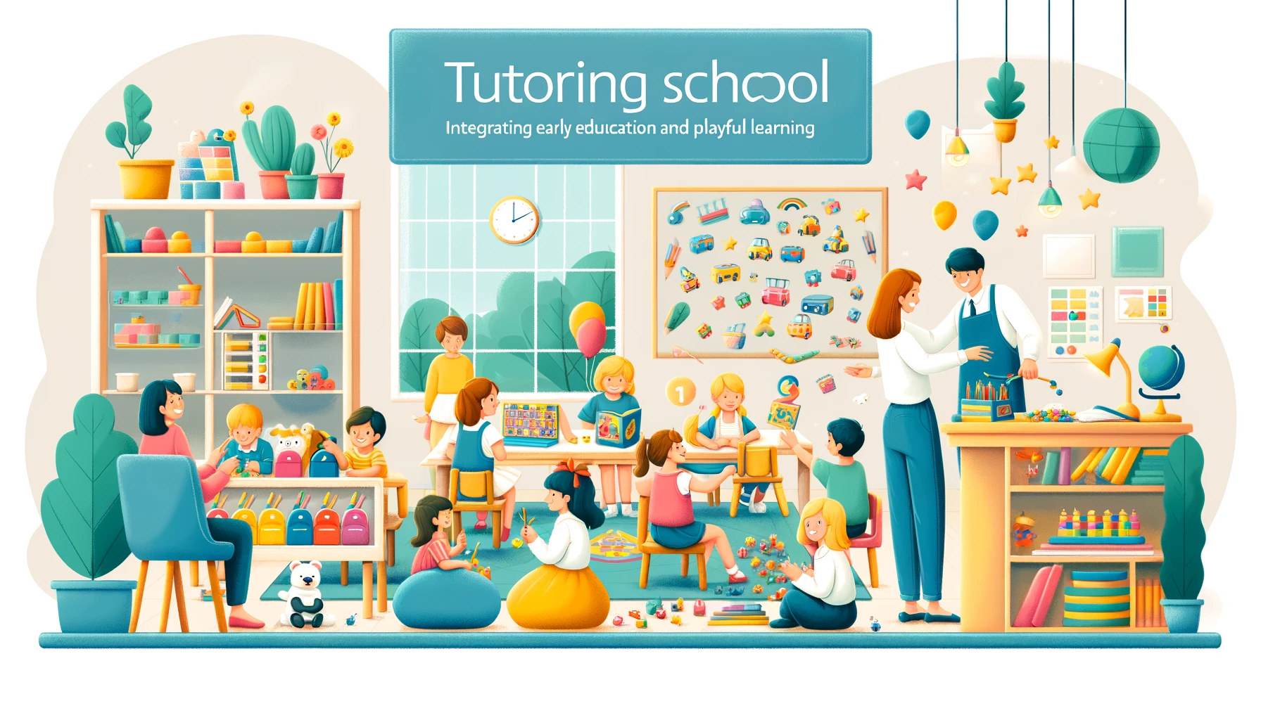 遊びながら学ぶ子供たち