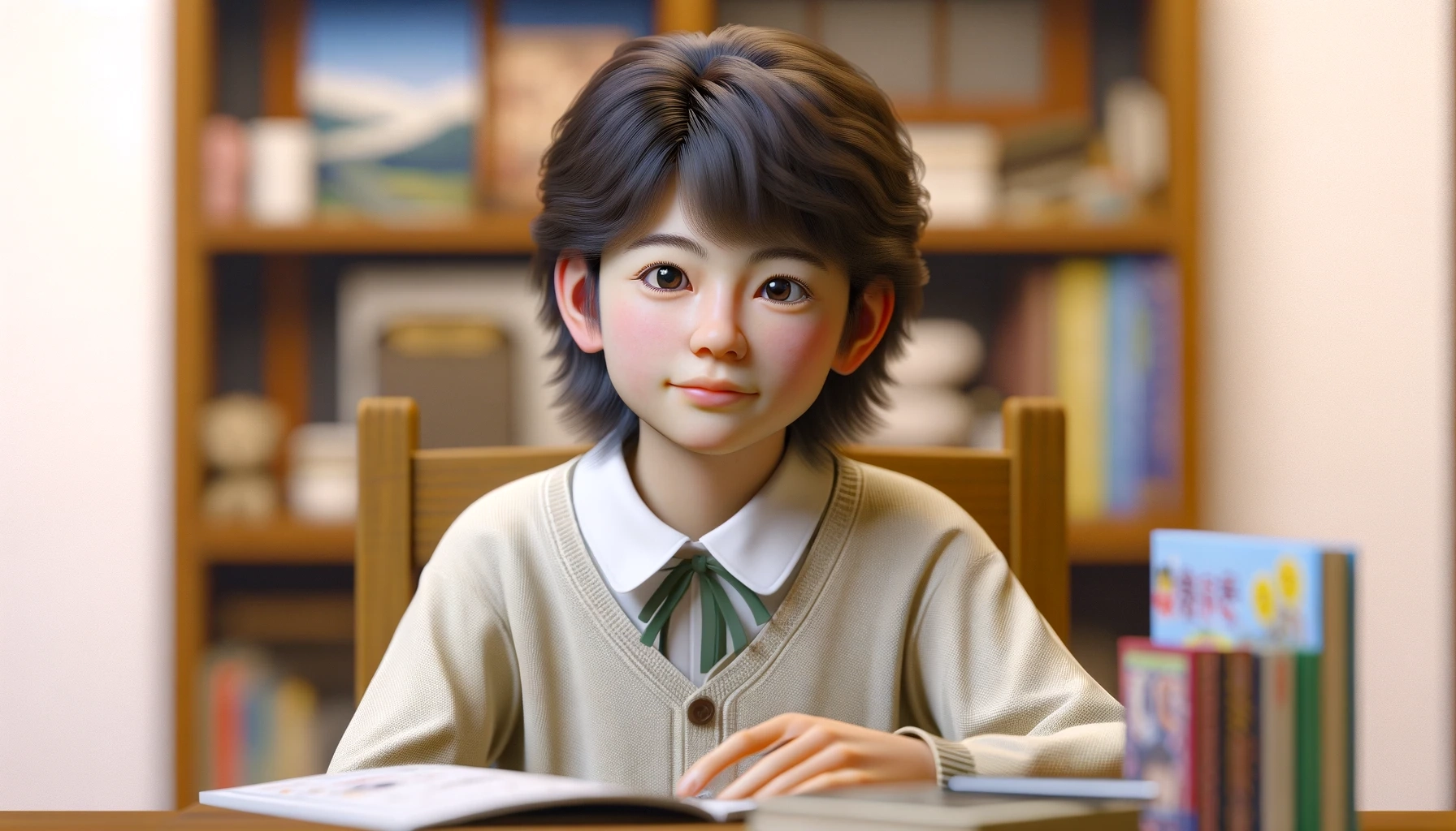 中学受験の勉強をしている小学生