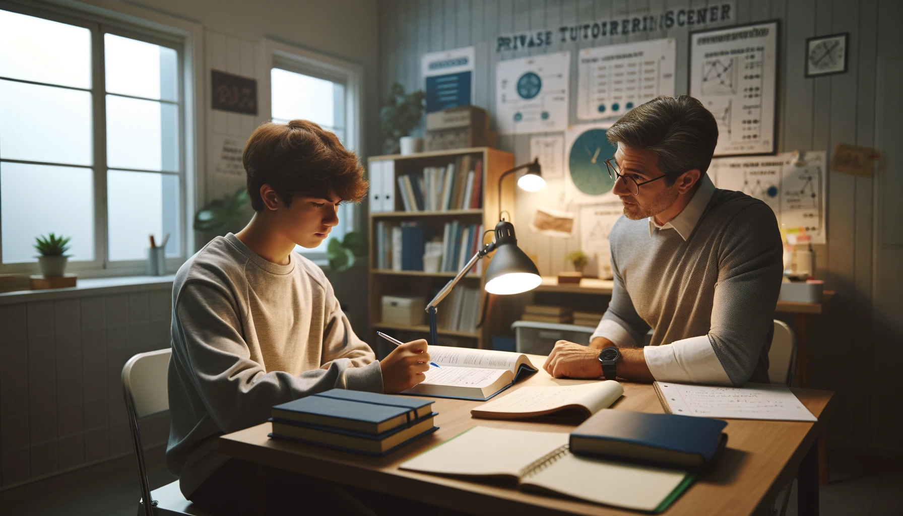 個別指導を受ける学生