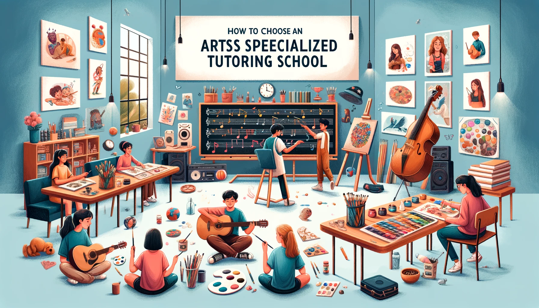 芸術指導をする塾で勉強