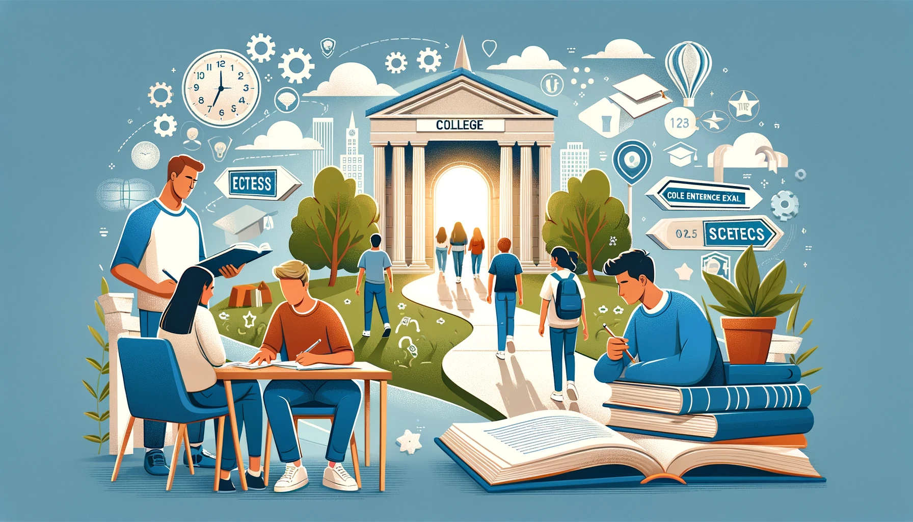 目指す大学へ向けて勉強する高校生